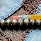 17" NAVAJO Pearl Desert 7mm Southwest Native Bench Beads Silver Western Necklace — photo 5