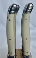 New Laguiole Jean Dubost Steak Knives Offwhite  Handles Set  6  Thiers, France