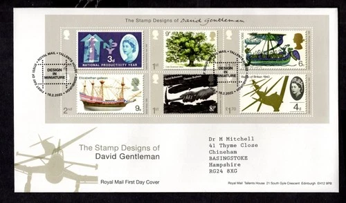 GB - 2022 Stamp Designs of David Gentleman MS First Day Cover