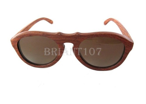 NWOT Unisex Sunglasses Mahogany wood Brown $90 - imperfect lens - Picture 5 of 10