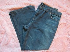 Daisy Fuentes Women's Jeans Denim Blue Sz 16 Straight Leg Sandblasted Inseam 27"