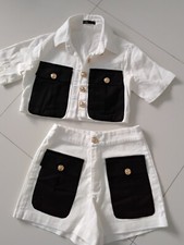 Youth's 2 pieces set, black and white, size xs