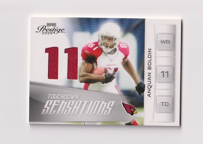 2009 Playoff Prestige Anquan Boldin Arizona Cardinals game used Jersey /100