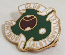 ALSTONVILLE BOWLING CLUB PIN BADGE BOWLS ASSOCIATION COLLECTABLE AUSTRALIA