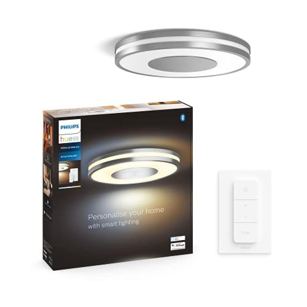 (TG. Set da 2 pezzi) Philips Hue White Ambiance Plafoniera Smart Being, Luce Bia