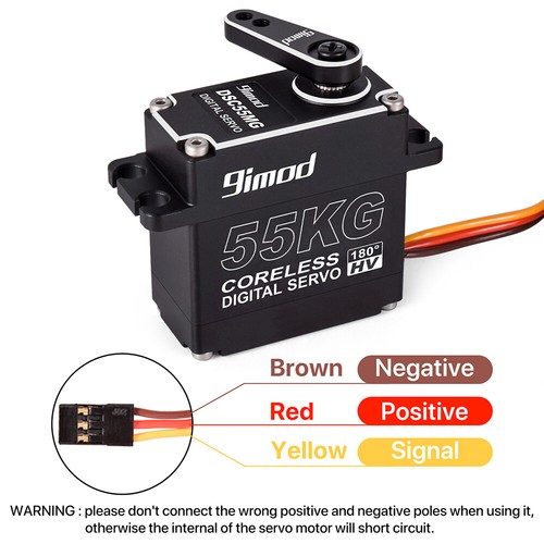 9imod 55kg Coreless Servo High Torque Metal Gear Magnetsensor für 1/10 RC Auto - Bild 4 von 15