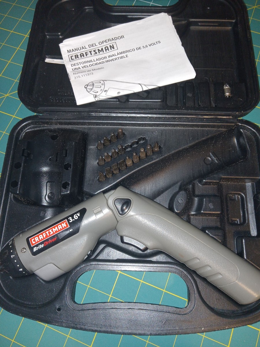 Craftsman 3.6V Brite Driver Mod-973.111370 Rechargable Screwdriver
