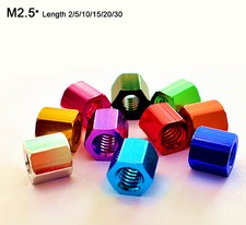 M2.5 Threaded Rod/Bar/Stud/Hexagon Hex Connector Nut Long Nuts Aluminium Alloy