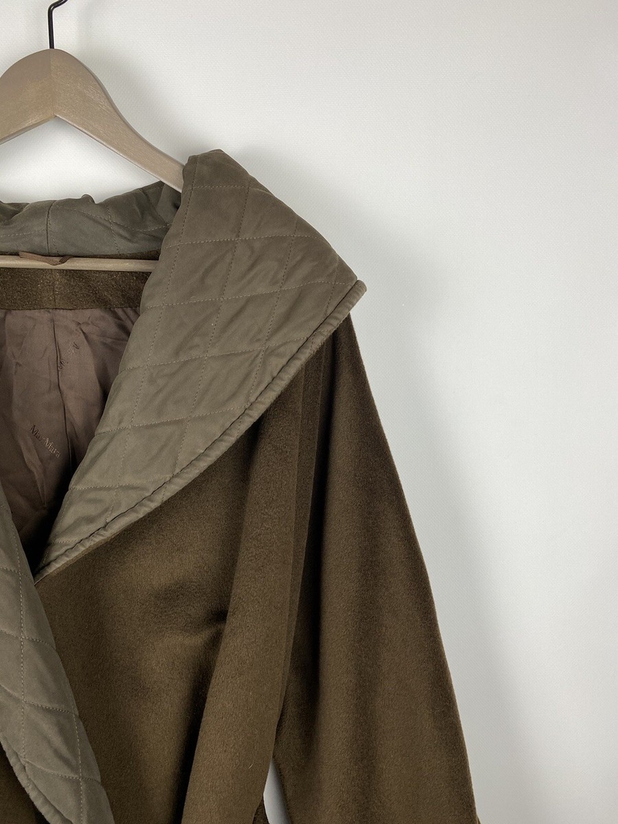MAX MARA|JACKETS (ELLEN (19041061 028 / 19041061600 028 Vintage Max Mara Coat Open Belt Wool Jacket Brown Relaxed