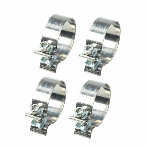 4PCS 2.5" Inch T409 Stainless Steel Narrow Band Exhaust Clamps Seal