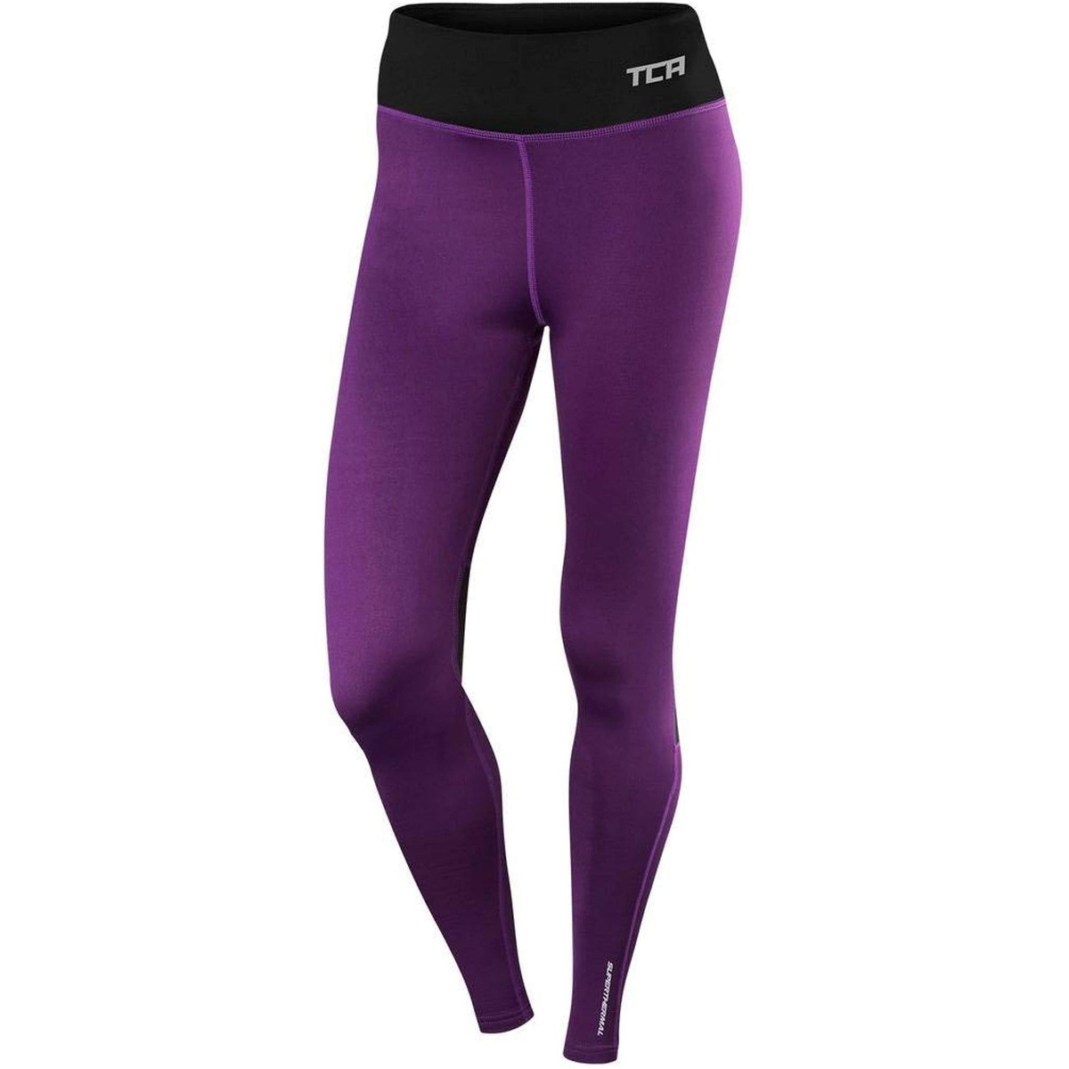 TCA SuperThermal Performance Womens Running Tights Purple Thermal Run Sports