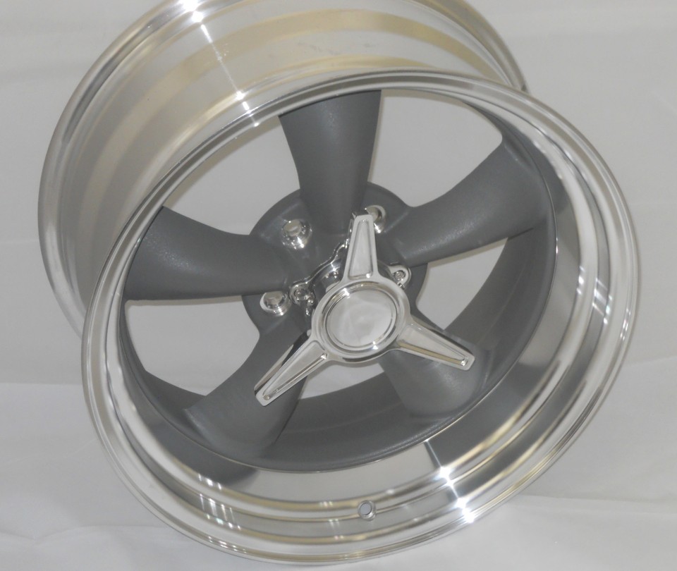 4 - POLISHED SPINNER TRIBAR 2-1/4 or 2-1/8 AMERICAN RACING WHEEL RIM ...