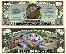 OUR AMERICAN ALLIGATOR DOLLAR BILL (2 Bills)