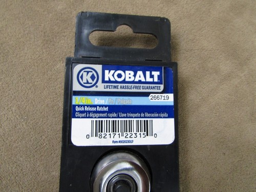 NOS! KOBALT USA 22315 1/4" DRIVE RATCHET & 0338636 1/4" SAE SOCKET SET TAIWAN - Picture 3 of 10