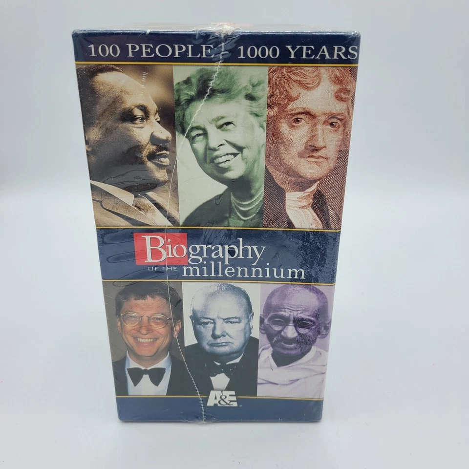 100 People 1000 Years Biography of the Millennium A&E 4 VHS Boxed Set NOS 1999 - Image 3 of 4