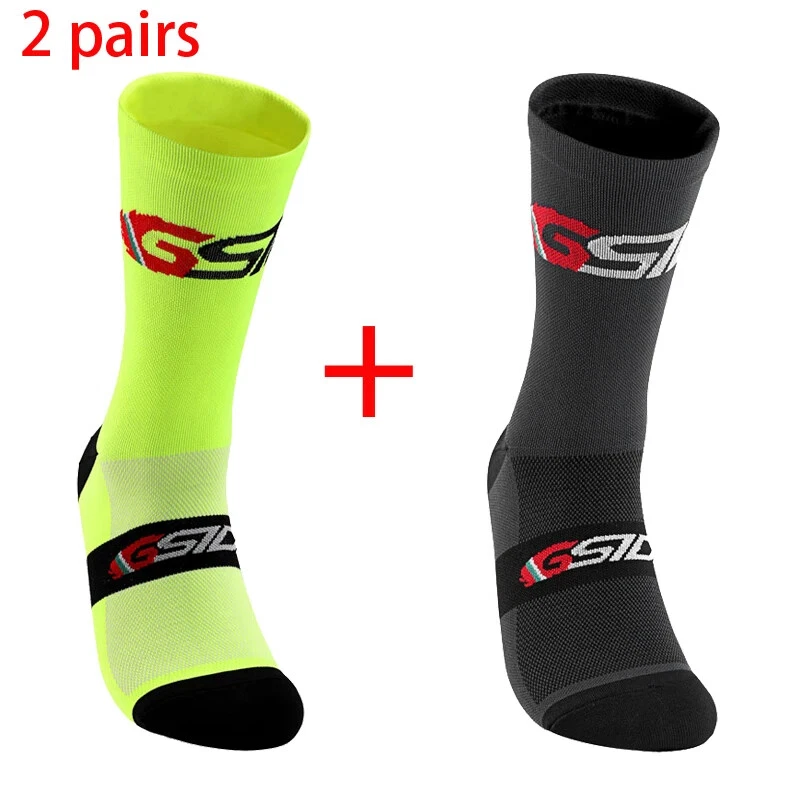 2pairs Cycling Socks Bike Nurse Compression Road Bike Running Knee-high Sports - Image 4 of 4