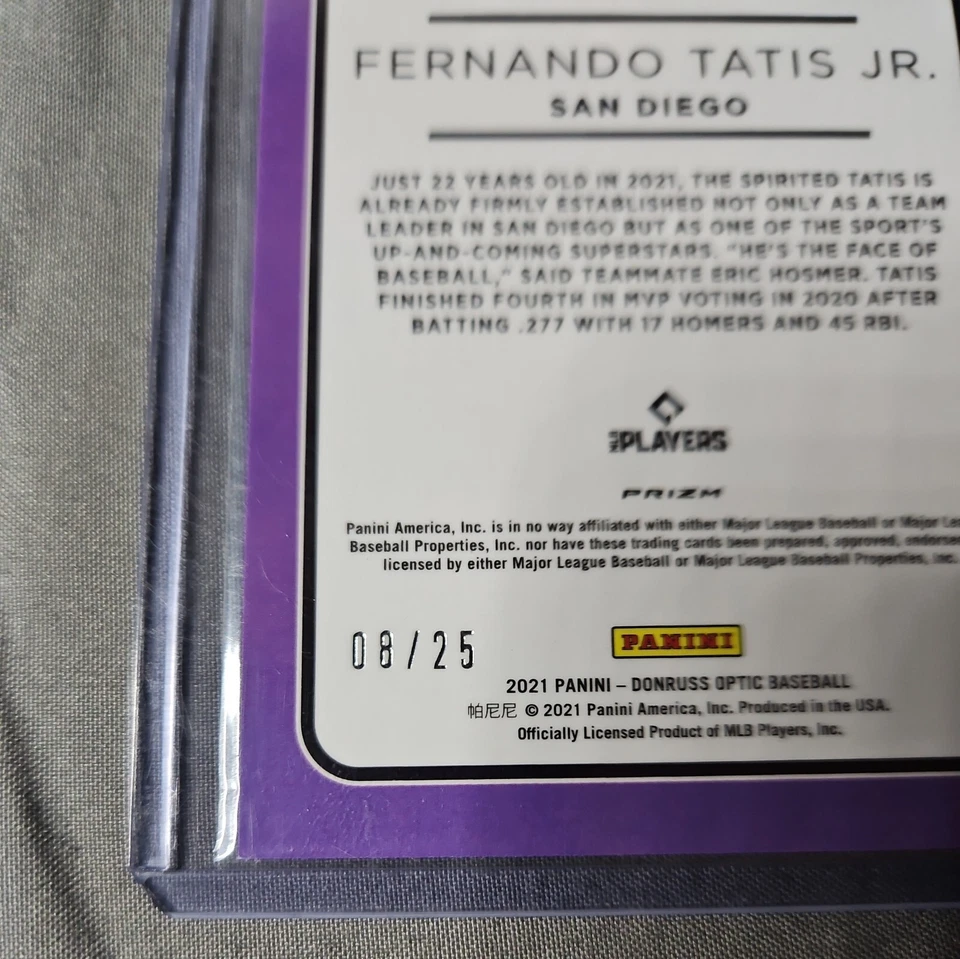 2021 Optic Fernando Tatis Jr  Diamond Kings Black #/25 - Image 3 of 3