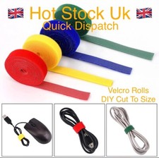 Hook & Loop Cable Tie Roll, Reusable, 1 to 5M X 20MM Rolls. DIY Cut To Size,