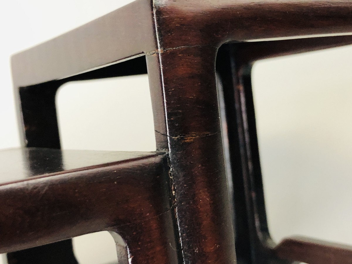 Y7283 FLOWER STAND wooden small display decorative shelf Japan