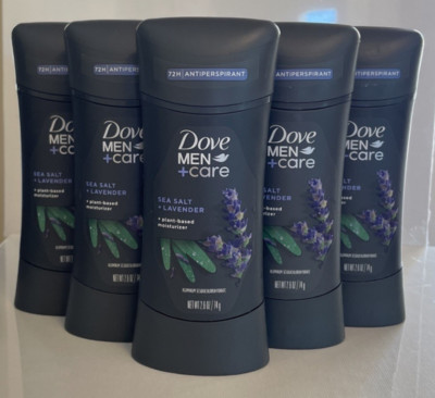 6 Dove Men + Care Sea Salt  + Lavender Antiperspirant  72H 2.6 oz. ea  exp 11/26