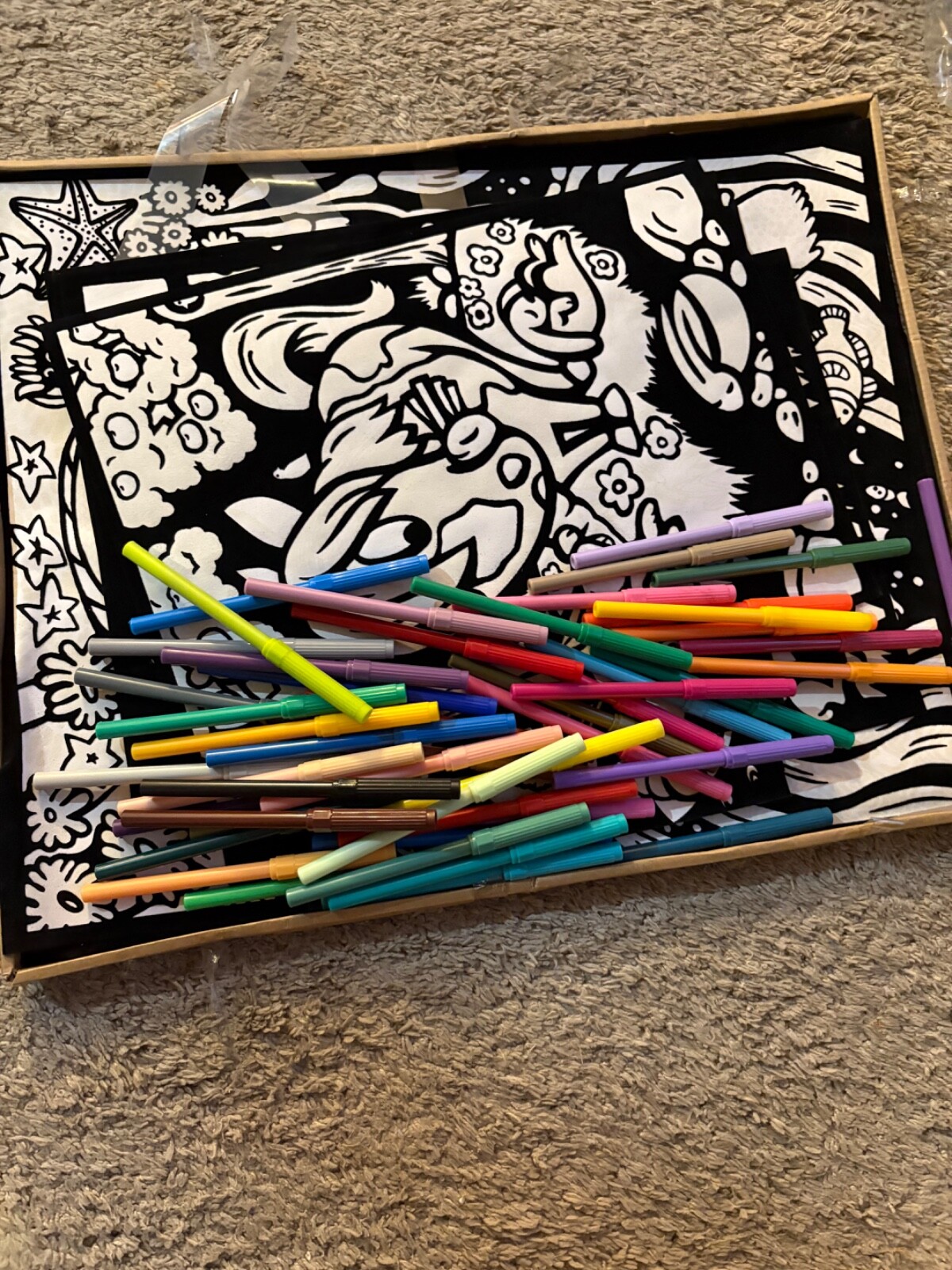 BIG Lot of velvet fuzzy posters with markers, set of 10 posters, markers work