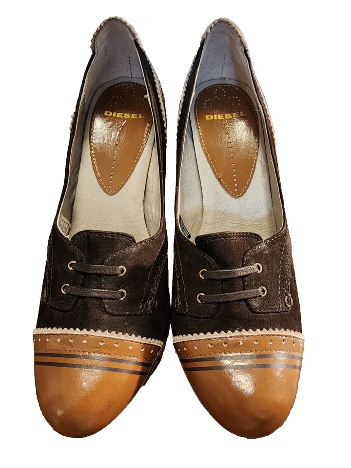 Zapatos de salón Oxford Diesel para mujer TALLA 8 LIIEU de cuero en marrón/negro - $299 Foto 2 de 4