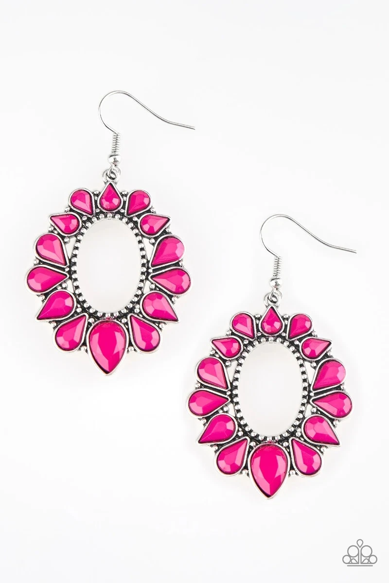 Fashionista Flavor Pink Earrings Paparazzi New eBay