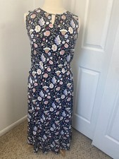 Talbots XL Petite Maxi Dress Floral Boho Cottagecore Romantic Elastic Waist