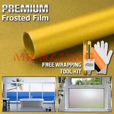 *48"x96" Yellow Frosted Film Glass Home Bathroom Window Security Privacy Sticker