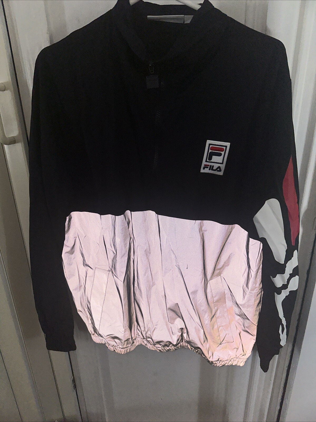 Frangivento vintage Fila Mindblower taglia medio riflettente 3 m