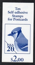 U.S. BOOKLET OF 10 SCOTT #BK237 1996 20ct BLUEJAY MINT P#S1111