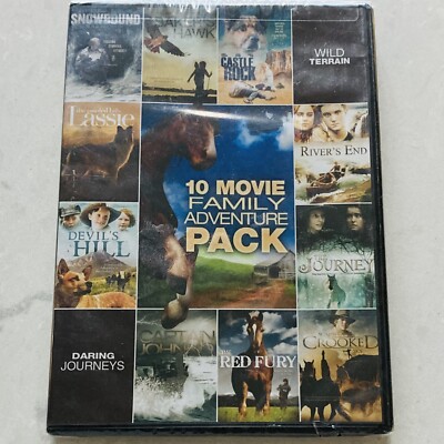 10 Movie Family Adventure Pack (DVD, 2012, 2-Disc Set) New Sealed