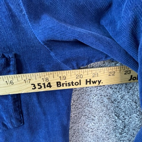 Vintage Andhurst Mens Blue Corduroy Shirt 14-14 1/2 Long Sleeve Western - Picture 6 of 9