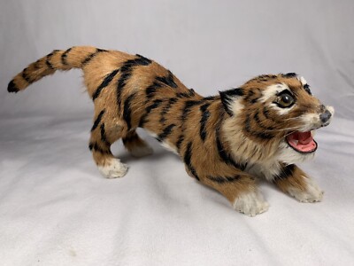 Vintage Miniature Faux Tiger Taxidermy Real Fur | eBay