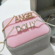 Personalized Pendant Customized Custom Name Necklace Rose Gold Silver Jewelry