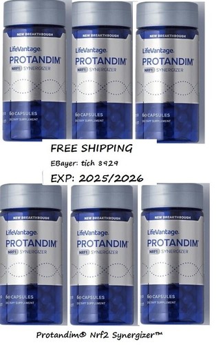 Protandim Nrf1 Synergizer 6 Bottles ~ Made in USA ~ Exp 04/2026 ~ Free Shipping