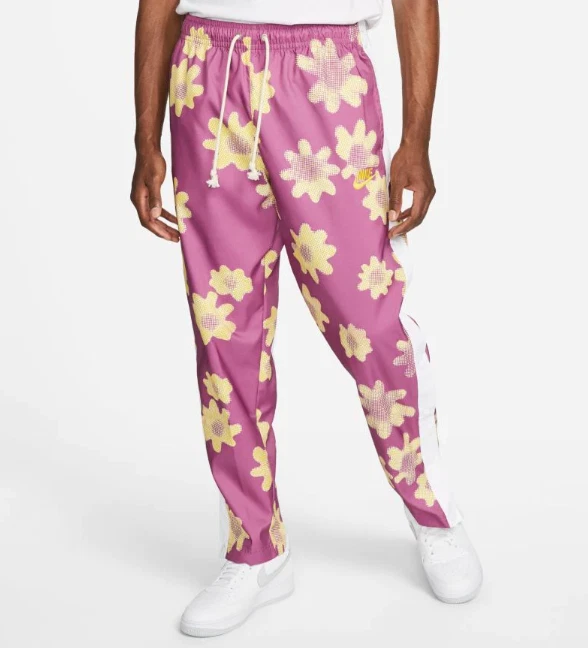 85 Nike Men s Sportswear Floral Tear Away Tapered Pants DM5027 507 Size Medium
