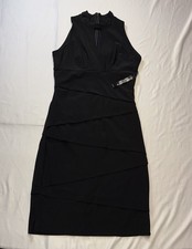 White House Black Market Women's Black Sleeveless Instantly Slimming Dress Sz 8