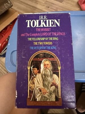 J.R.R. Tolkien The Hobbit & The Lord Of The Rings Trilogy Book Set 1982 Del Rey