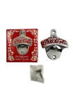 Vintage Coca-Cola COKE Old Fashioned Wall Mount Stationary Bottle Opener Pop NOS