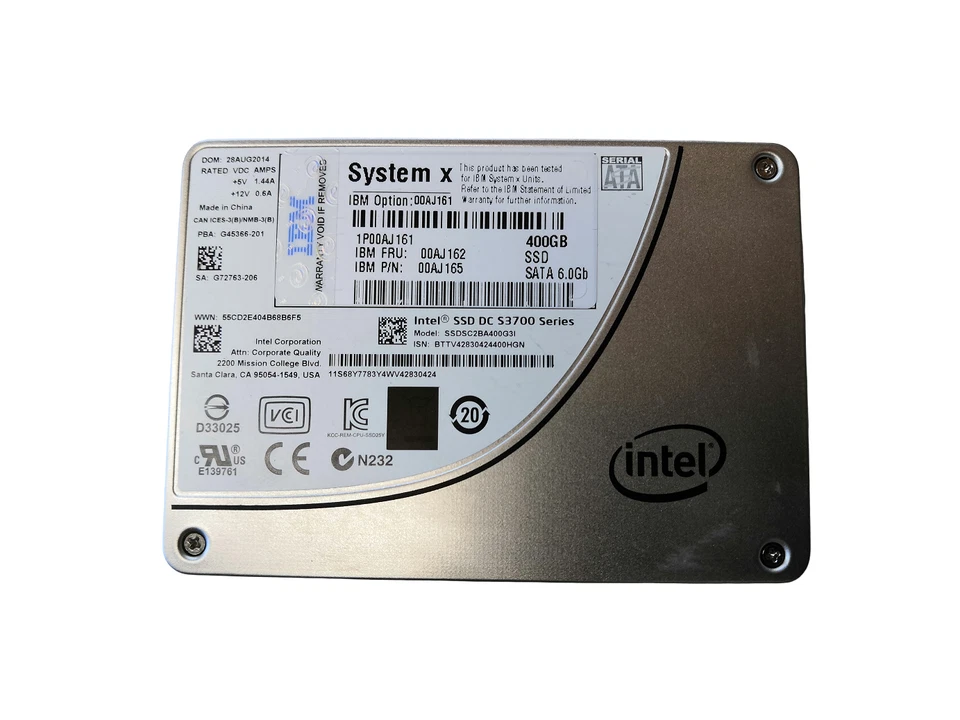 IBM/Intel SSD SAS 2.5" 400GB 6Gbps 00AJ165 - Image 2 of 3