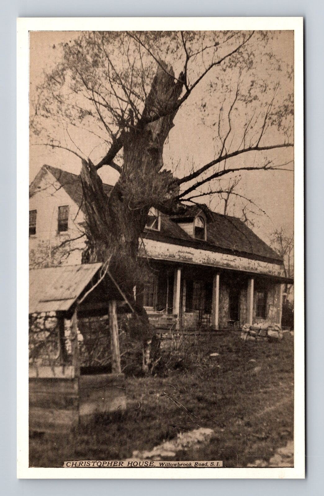 Staten Island NY-New York, Christopher House, Willowbrook Road Vintage Postcard