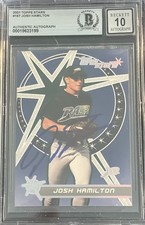 Josh Hamilton Signed 2001 Topps Stars RC #167 BAS Autograph Grade 10 Card Rays