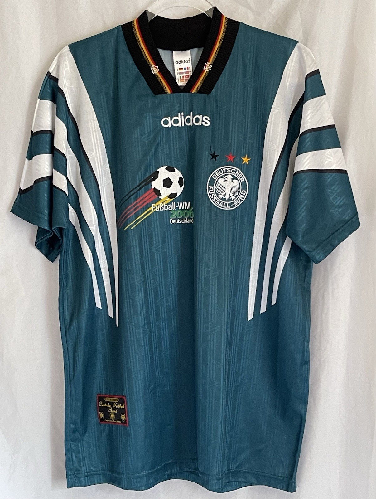 NWT Adidas Germany Football Jersey Vntg 2006 World Cup Germany GREEN Alternate L