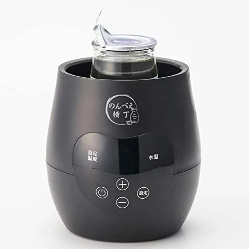 Japanese Sake Electric Warmer Nombe Yokocho Flexible Temp Control Black AC100V - Image 3 of 4