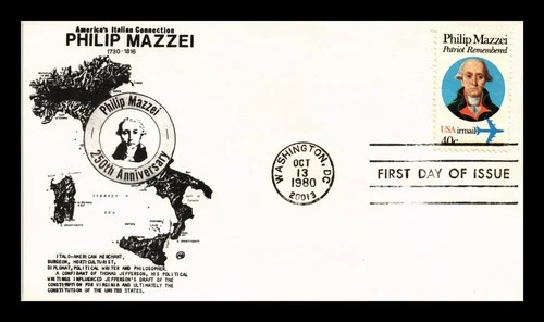 DR JIM STAMPS US PHILIP MAZZEI PATRIOT AIR MAIL FDC SCOTT C98 COVER