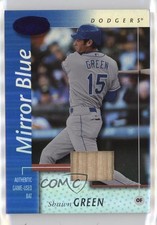 2002 Leaf Certified Mirror Blue Materials 26/75 Shawn Green #141 4at