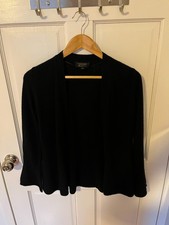 Charter Club Luxury 100 Cashmere Cardigan Sweater Black Petite Women