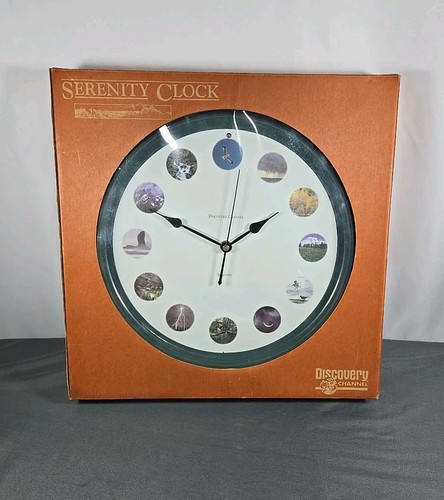 Quartz Discovery Channel Serenity Wall Clock Nature Sounds New Open Box - Picture 1 of 13