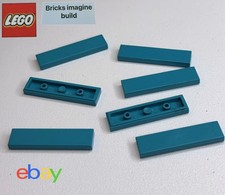 7 x Lego Vintage dunkel türkis 1x4 Fliese Teil 2431 - Rock Raiders - 15A